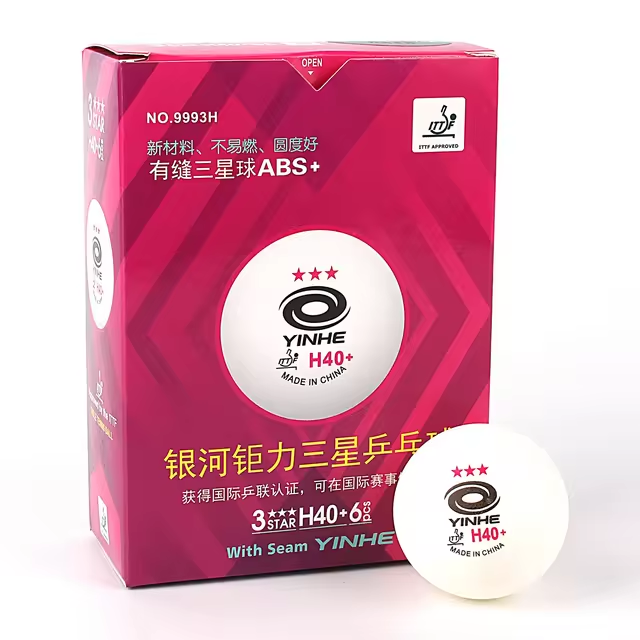 YINHE 3-Star H40+ Box of 6 White ABS+ YINHE 3-Star H40+ Box of 6 White ABS+
