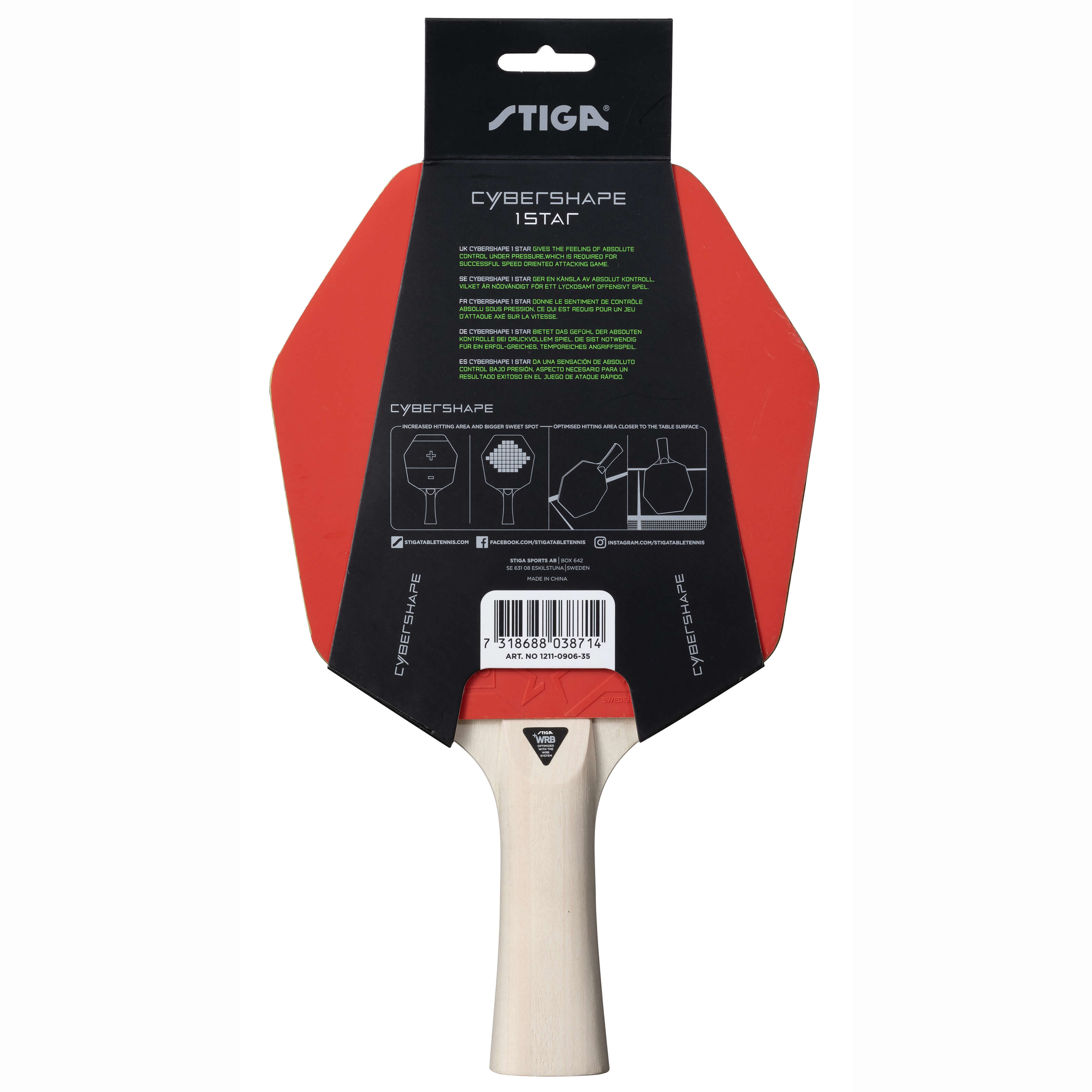 STIGA CYBERSHAPE 1-STAR HOBBY Bat STIGA CYBERSHAPE 1-STAR HOBBY Bat